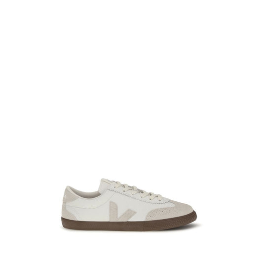 Veja White Calf Leather Bos Taurus Volley Sneakers