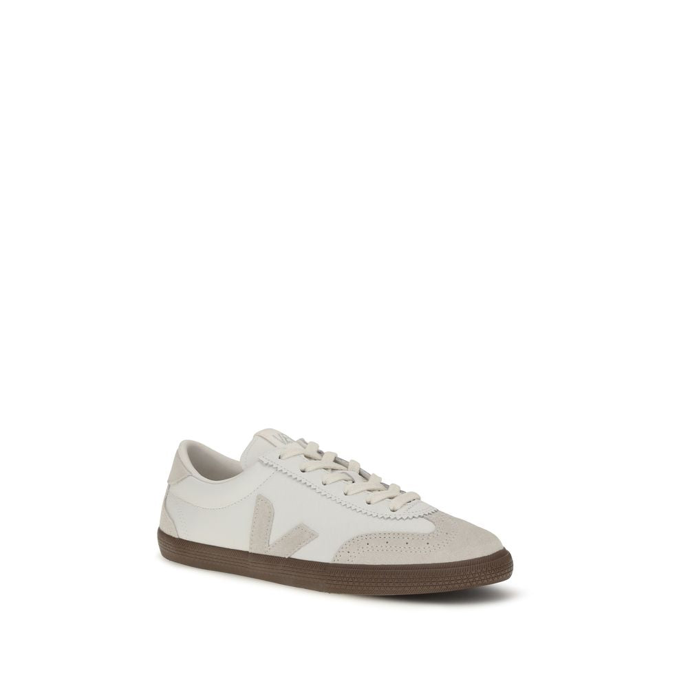 Veja White Calf Leather Bos Taurus Volley Sneakers