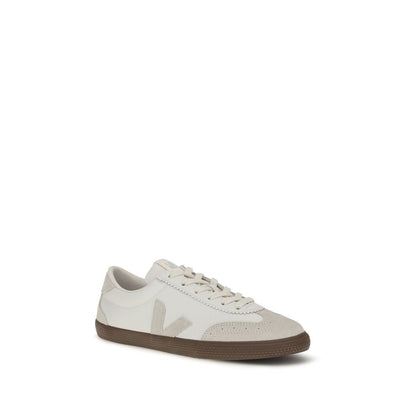 Veja White Calf Leather Bos Taurus Volley Sneakers