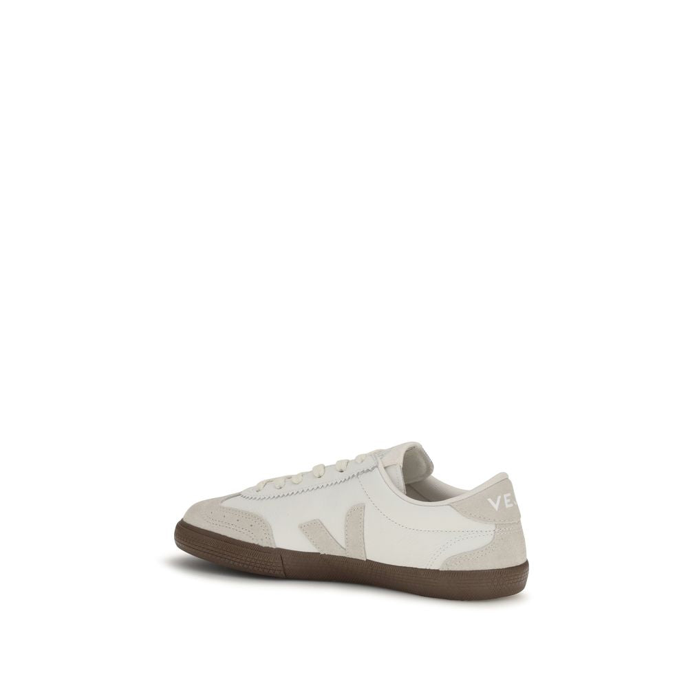 Veja White Calf Leather Bos Taurus Volley Sneakers