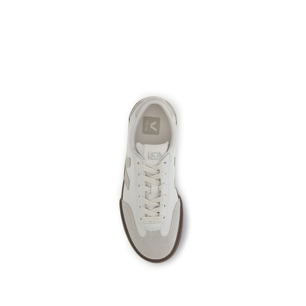 Veja White Calf Leather Bos Taurus Volley Sneakers