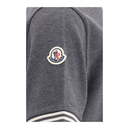 Moncler Gray Cotton Polo Shirt L