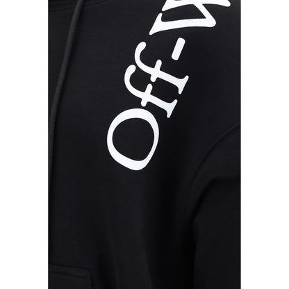 Off-White Vertical Bookish Skate Hoodie Black Cotton Sweatshirt