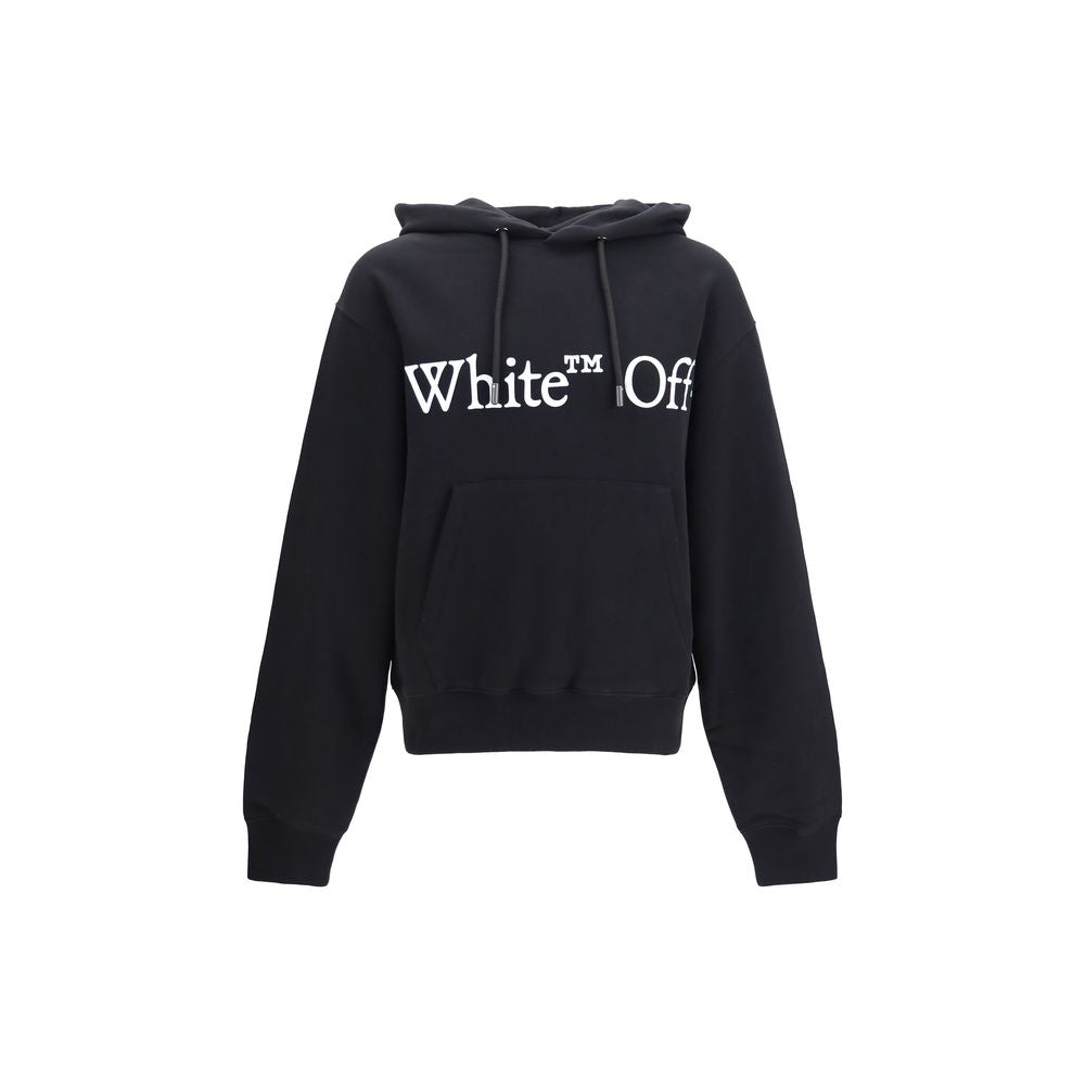 Off-White Black Cotton Sweatshirt - The Bookish Scarf Hoodie