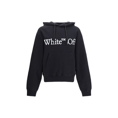 Off-White Black Cotton Sweatshirt - The Bookish Scarf Hoodie