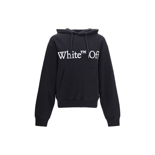 Off-White Black Cotton Sweatshirt - The Bookish Scarf Hoodie