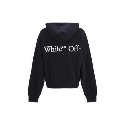 Off-White Black Cotton Sweatshirt - The Bookish Scarf Hoodie