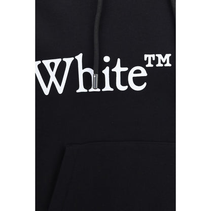 Off-White Black Cotton Sweatshirt - The Bookish Scarf Hoodie