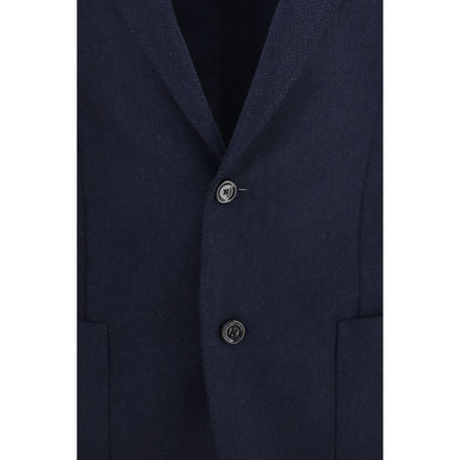 Lardini Blue Wool Oves Aries Jacket IT46 | S, IT50 | L, IT52 | XL, IT54 | XXL