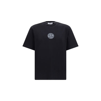 Stone Island Black Cotton T-Shirt - Regular Fit, Size L