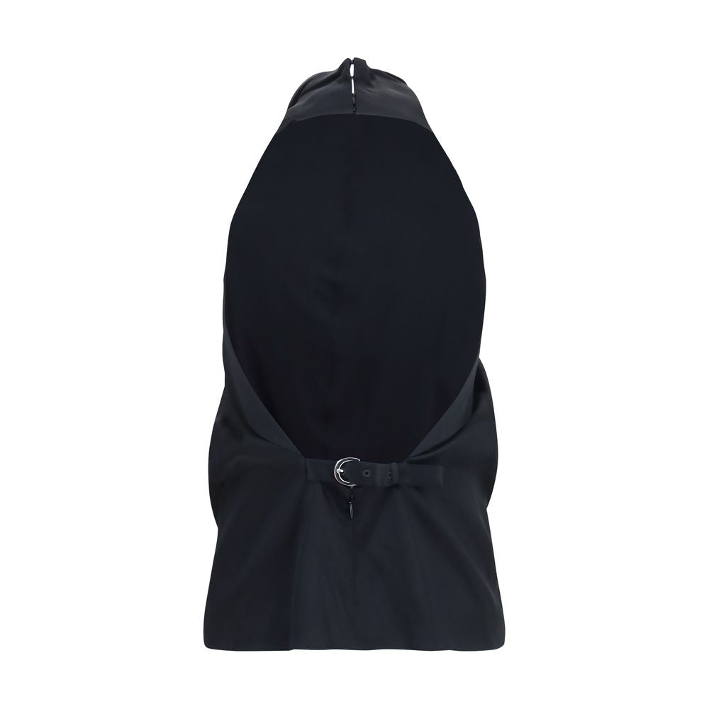 Khaite Rone Top Black Acetate Blouse Size 2