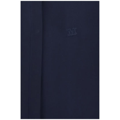 Max Mara Geranio Blue Silk Shirt IT40 | M, IT42 | L, IT44 | L