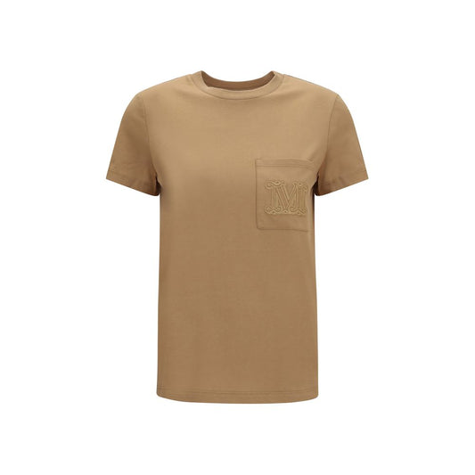 Max Mara Papaia T-shirt in Beige Cotton Sportswear