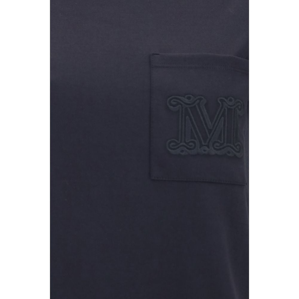 Max Mara Papaia T-shirt in Black Cotton Sportswear