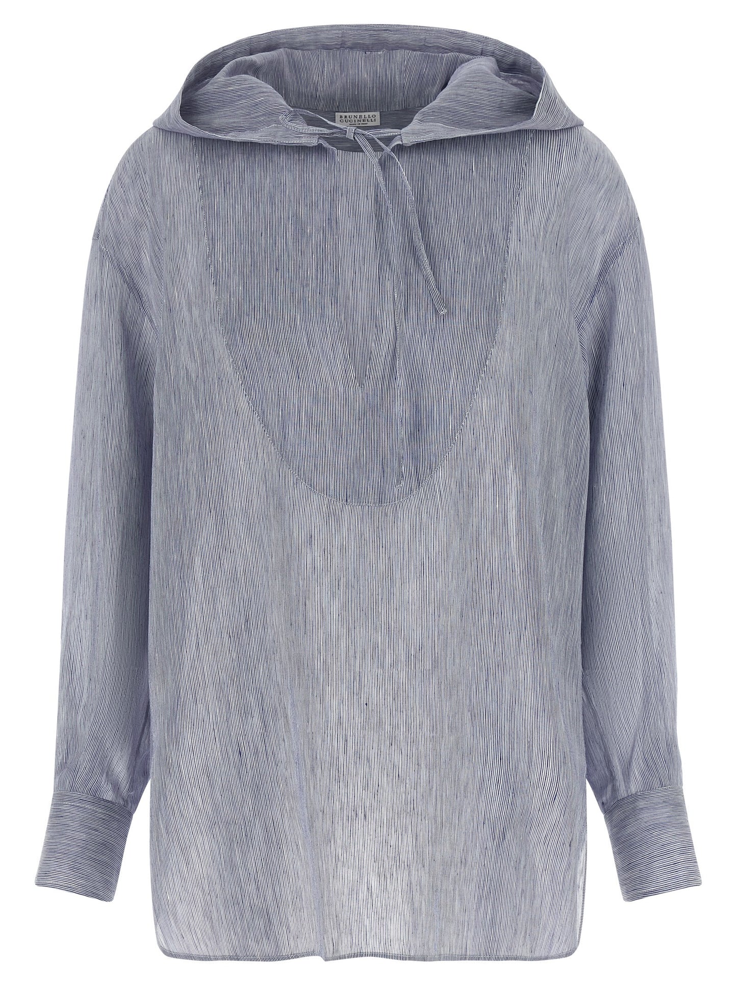 Brunello Cucinelli Blue Linen Blouse