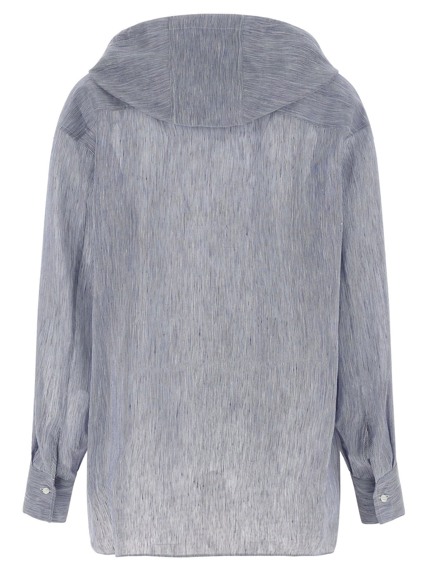 Brunello Cucinelli Blue Linen Blouse