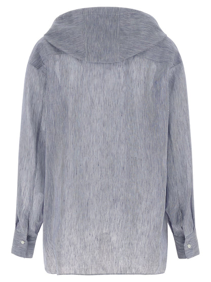 Brunello Cucinelli Blue Linen Blouse