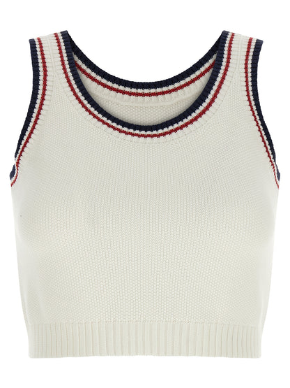 Brunello Cucinelli White Cotton Crop Top
