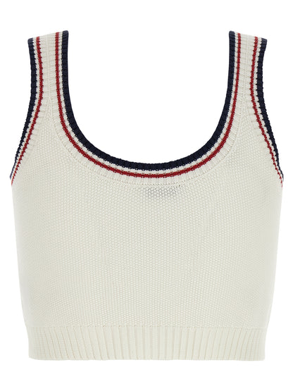 Brunello Cucinelli White Cotton Crop Top