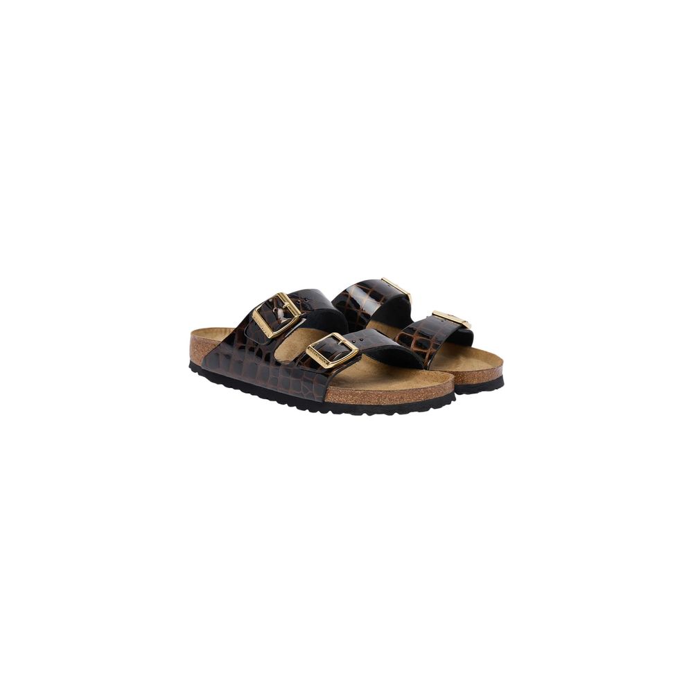 Birkenstock Arizona Emboss Animal Black Leather Flat Sandals EU36/US6 - EU41/US11