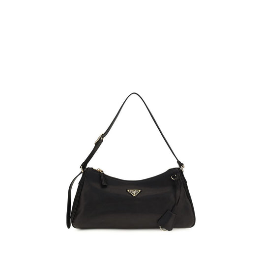 Prada Black Calf Leather Bos Taurus Aimée Shoulder Bag