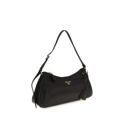 Prada Black Calf Leather Bos Taurus Aimée Shoulder Bag