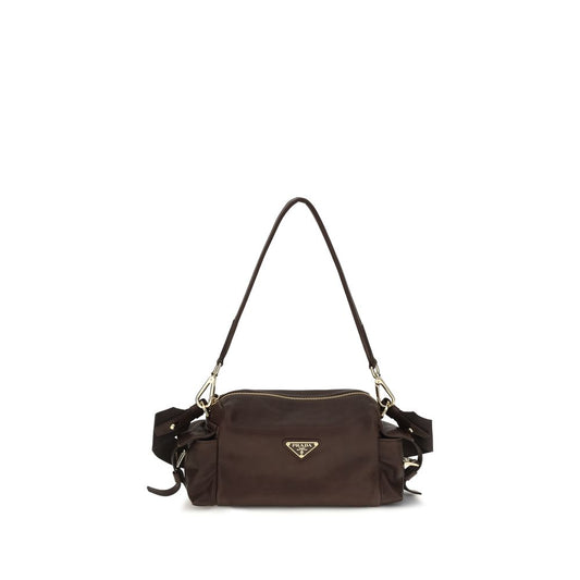 Prada Explore Brown Napa Leather Shoulder Bag