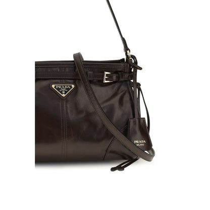 Prada Mini Bonnie Handbag in Brown Calf Leather Bos Taurus
