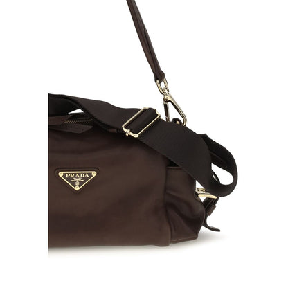 Prada Explore Brown Napa Leather Shoulder Bag