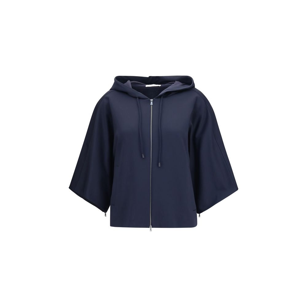 Max Mara Blue Polyamide Sweatshirt - Fidato Hooded Sweatshirt