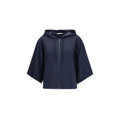 Max Mara Blue Polyamide Sweatshirt - Fidato Hooded Sweatshirt