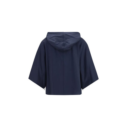 Max Mara Blue Polyamide Sweatshirt - Fidato Hooded Sweatshirt