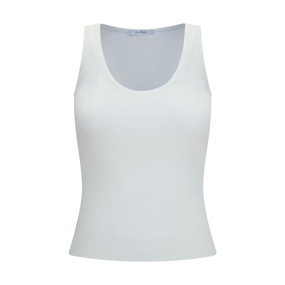 Max Mara White Viscose Tank Top