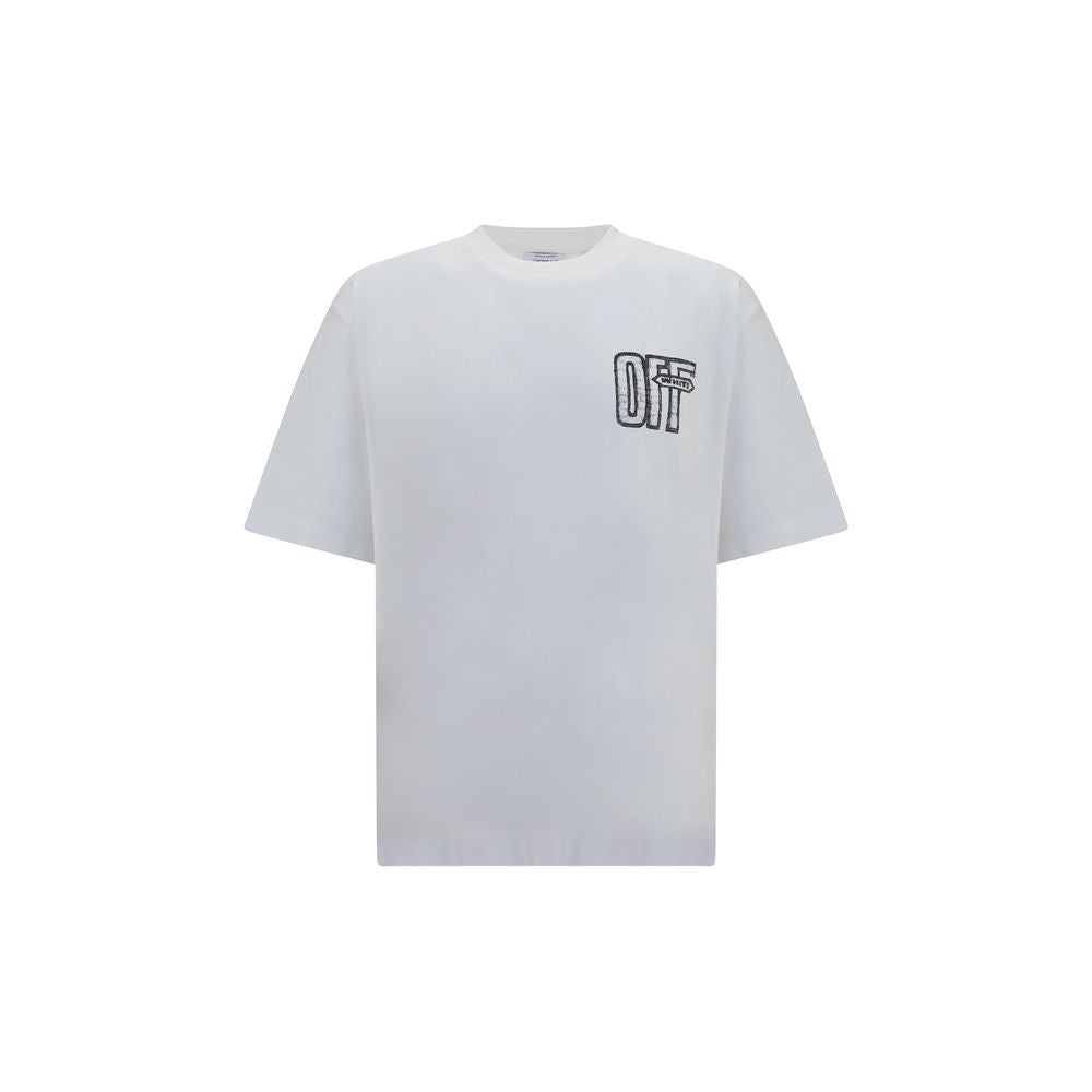Off-White Motion Arrow Skate T-shirt - White Cotton Sportswear