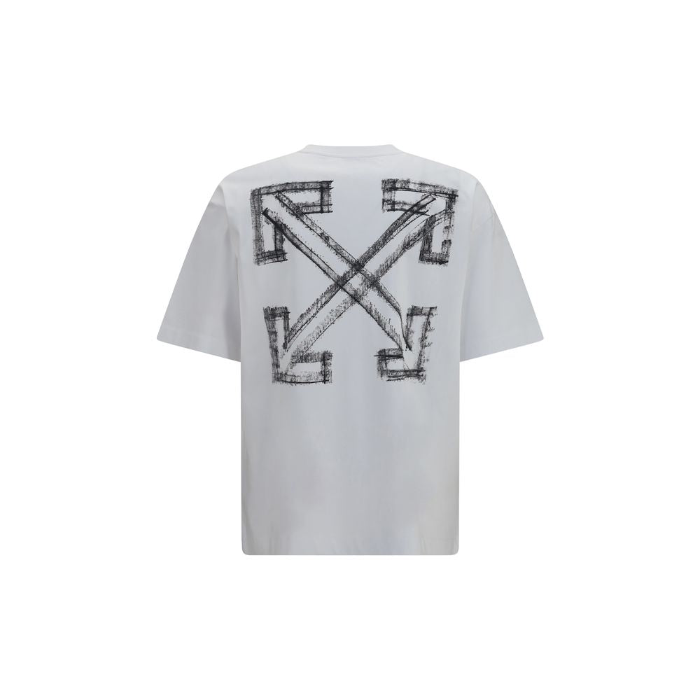 Off-White Motion Arrow Skate T-shirt - White Cotton Sportswear