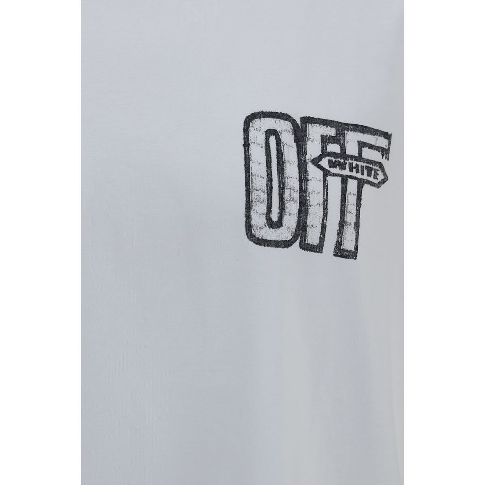 Off-White Motion Arrow Skate T-shirt - White Cotton Sportswear