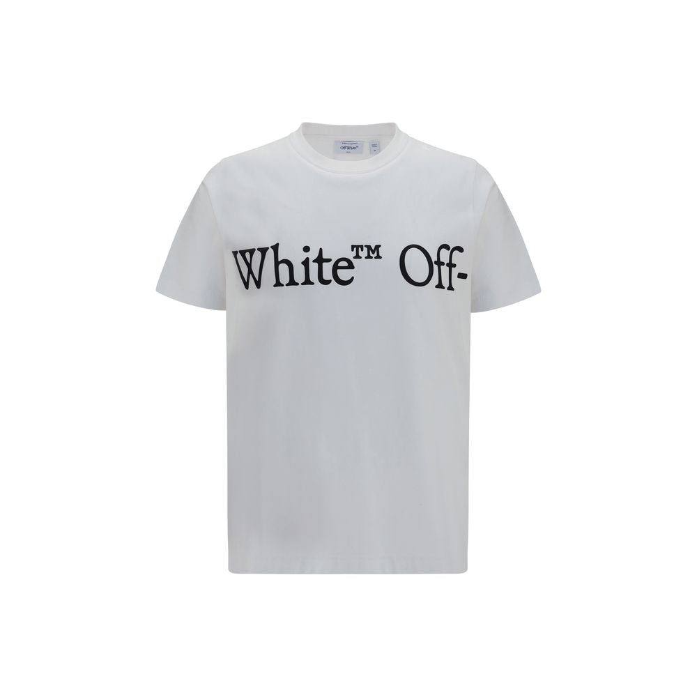 Off-White Bookish Scarf T-shirt White Cotton Regular Fit