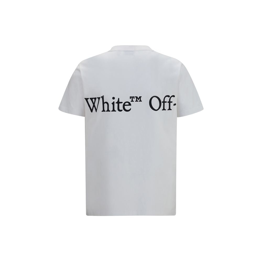 Off-White Bookish Scarf T-shirt White Cotton Regular Fit