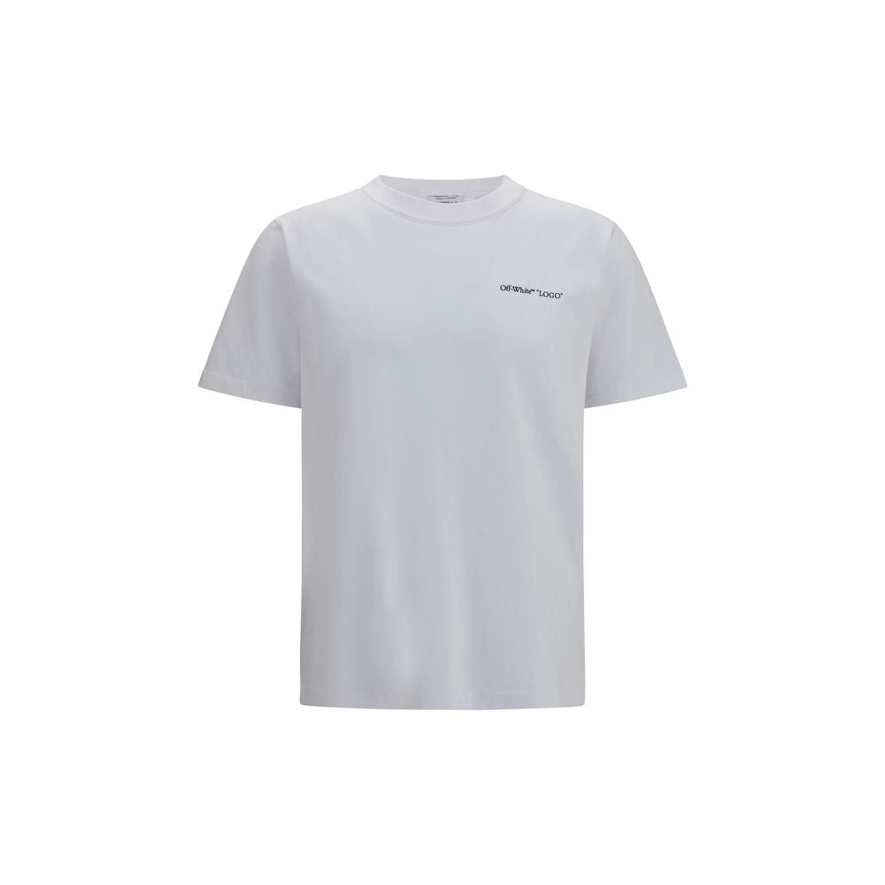 Off-White Logo Quote T-Shirt White Cotton Regular Fit
