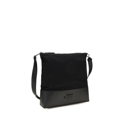 Maison Margiela Black Calf Leather Bos Taurus Medium 5AC Hobo Shoulder Bag