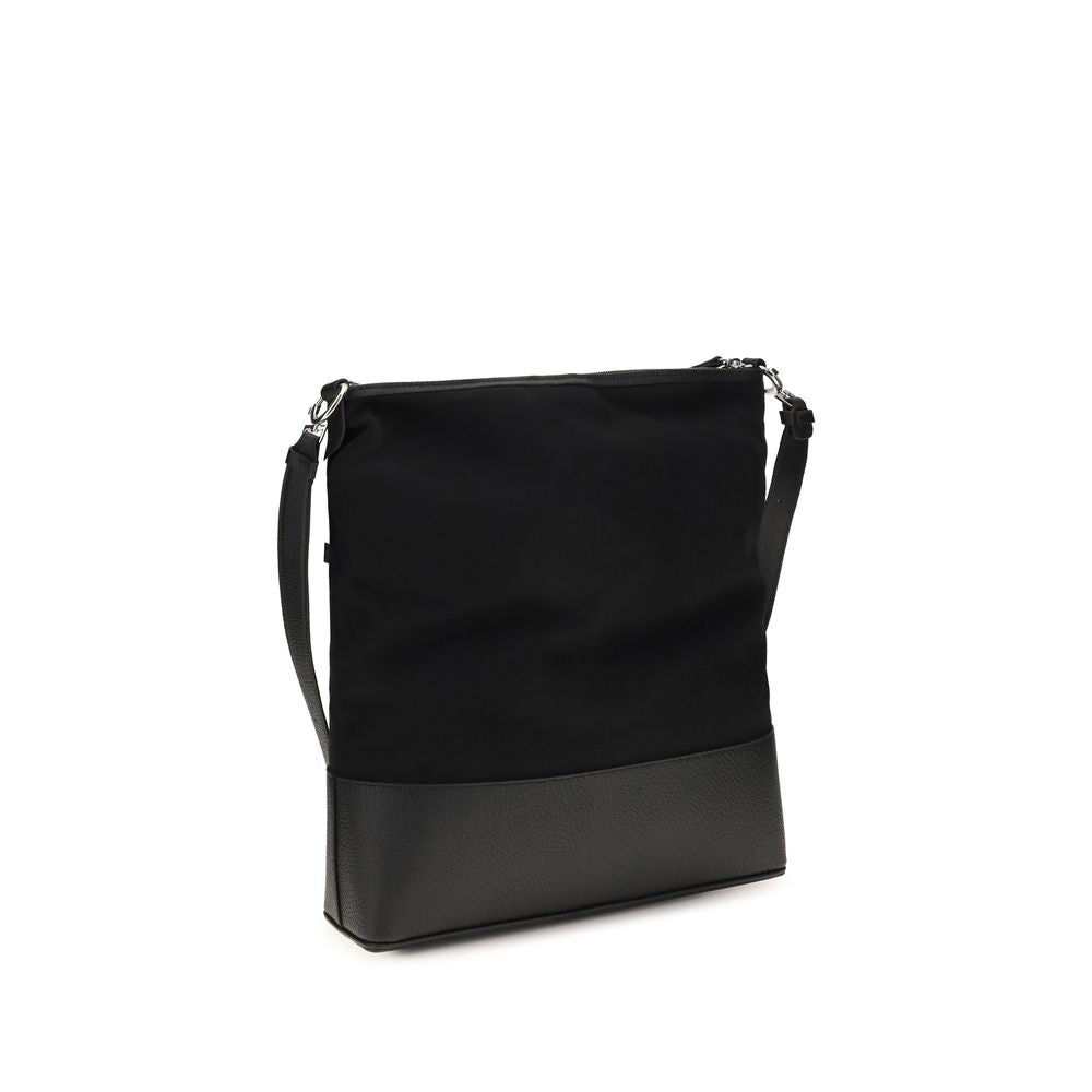Maison Margiela Black Calf Leather Bos Taurus Medium 5AC Hobo Shoulder Bag