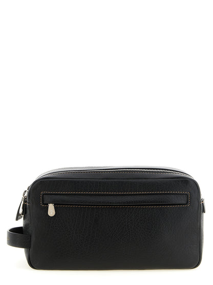 Brunello Cucinelli Black Calfskin Beauty Case