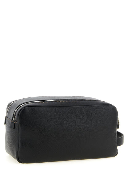 Brunello Cucinelli Black Calfskin Beauty Case