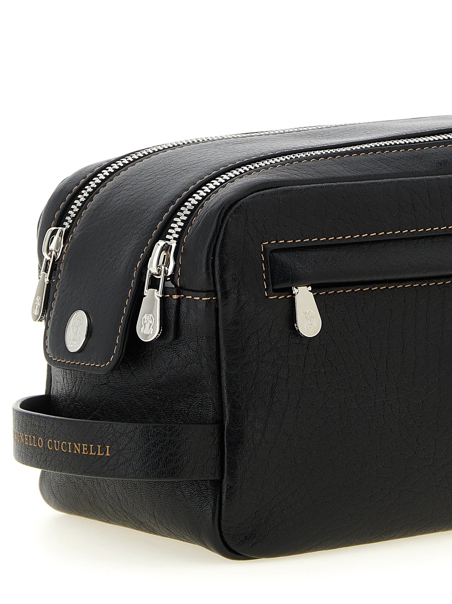 Brunello Cucinelli Black Calfskin Beauty Case