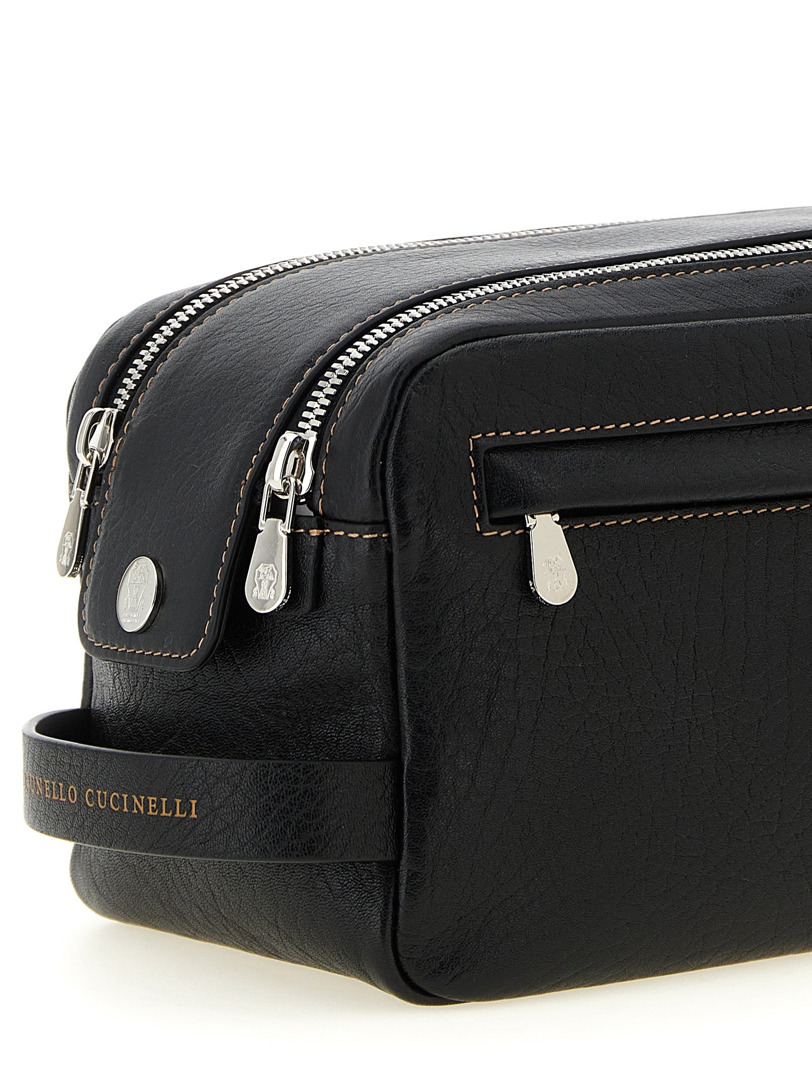 Brunello Cucinelli Black Calfskin Beauty Case