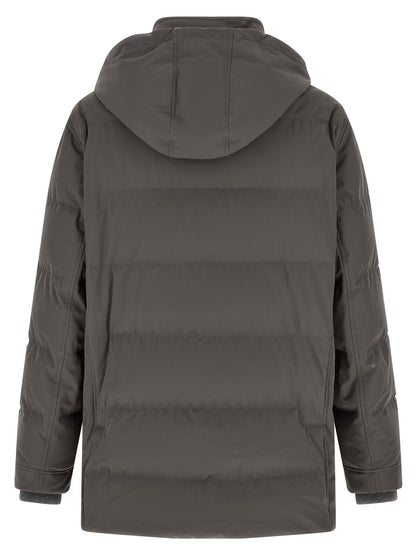 Brunello Cucinelli Gray Polyamide Parka