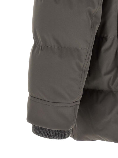 Brunello Cucinelli Gray Polyamide Parka