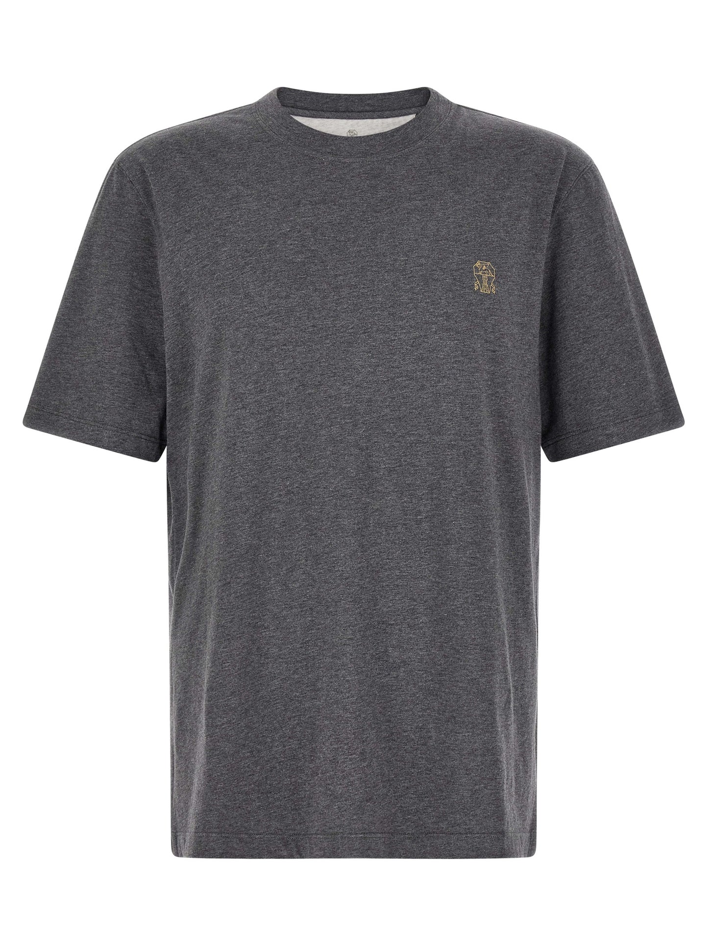 Brunello Cucinelli Gray Cotton T-Shirt