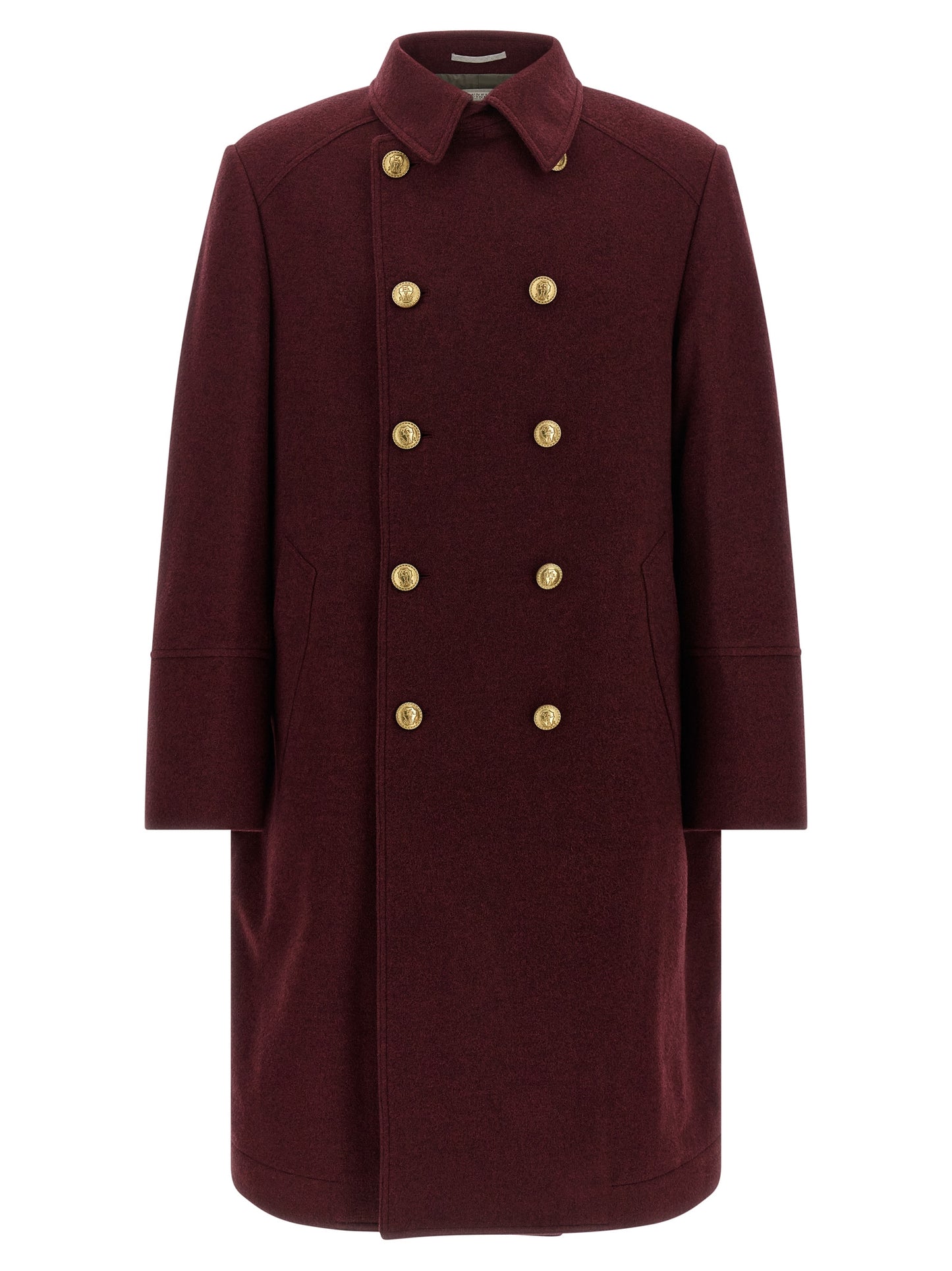 Brunello Cucinelli Bordeaux Cashmere Coat