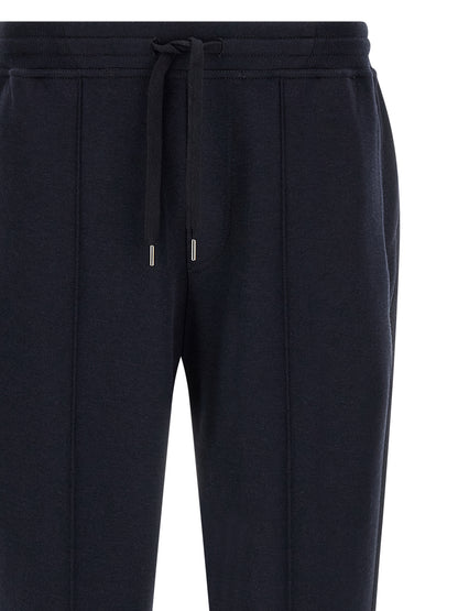 Brunello Cucinelli Blue Cotton Joggers